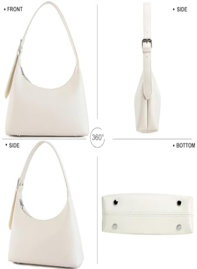 SANTORINI Alpha hobo sholder bag | Small shoulder handbag for women Party, dinner, casual, formal wear handbag. (White) - Image 4